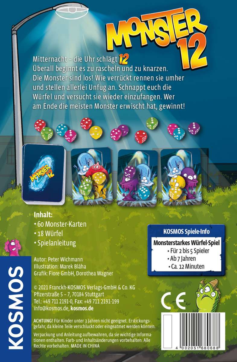 Monster 12 Kartenspiel Kosmos bei Deinparadies.ch
