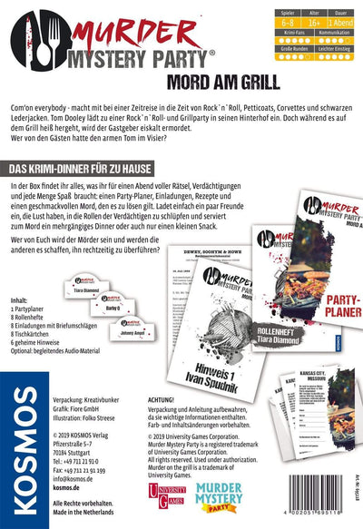 Murder Mystery Party - Mord am Grill Kosmos bei Deinparadies.ch