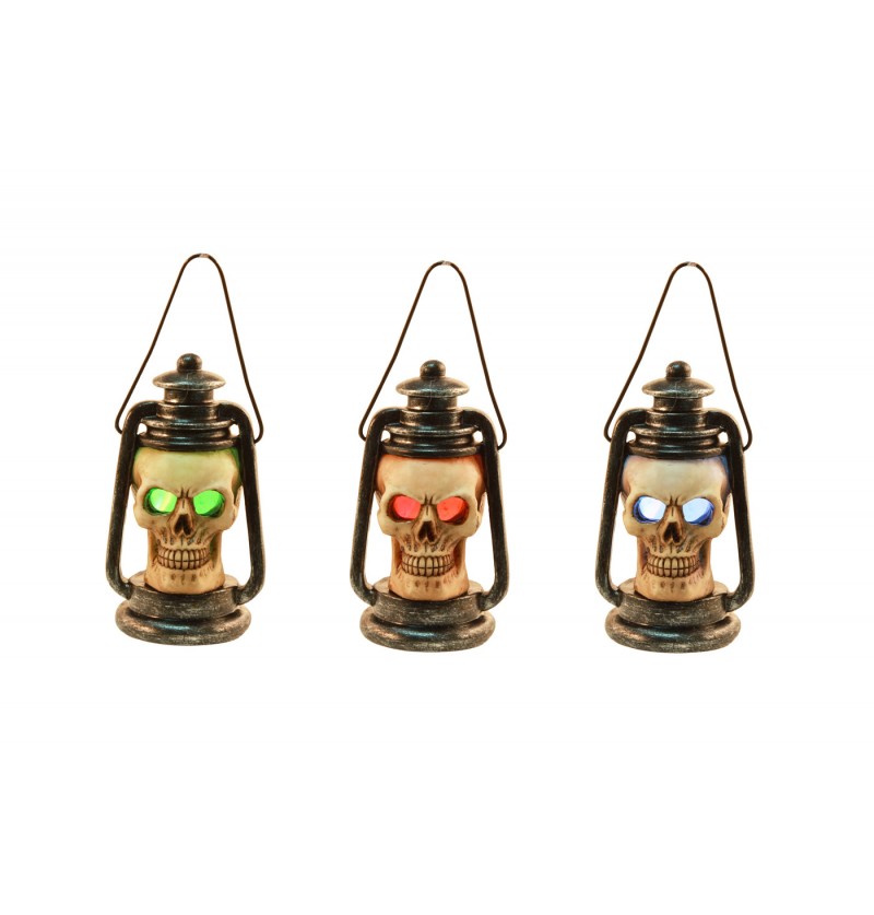 Totenkopf Laterne mit LED Chaks bei Deinparadies.ch