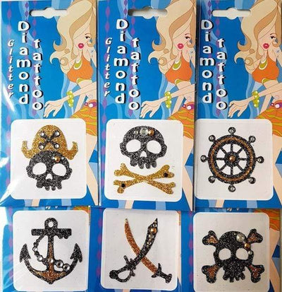 Sticker Glitzer Piraten assortiert Tinsley Transfers bei Deinparadies.ch