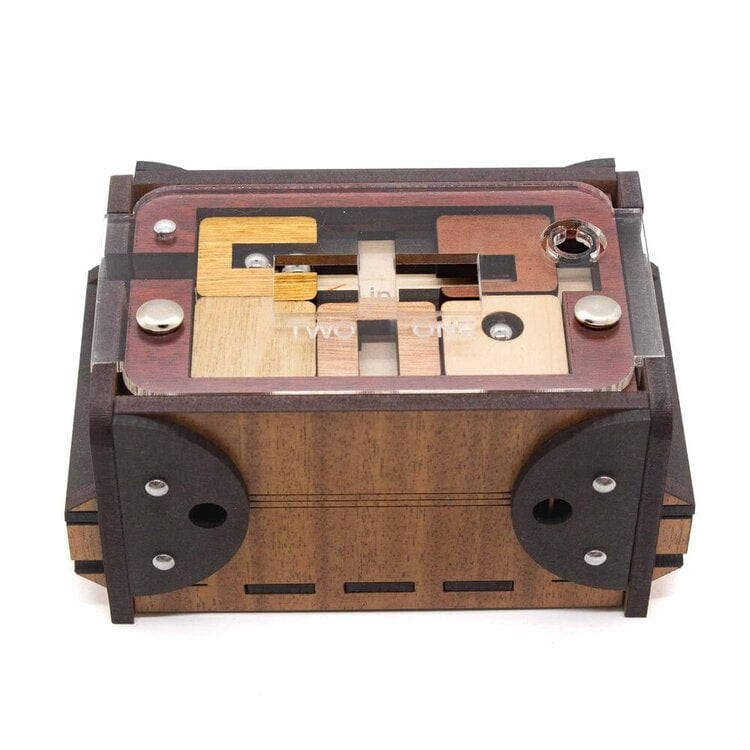 Two in One Trickbox Holzpuzzle Wooden Puzzles bei Deinparadies.ch