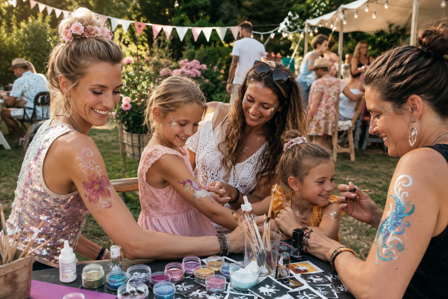 Glitzertattoos für deine Party