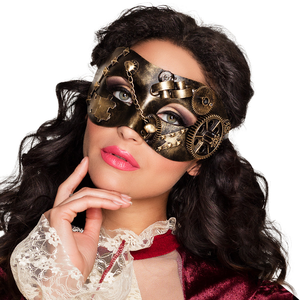 STEAMPUNK Half Mask Gold