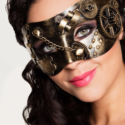 STEAMPUNK Half Mask Gold