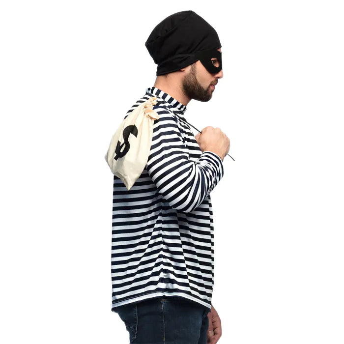Einbrecher Set mit Shirt und Maske