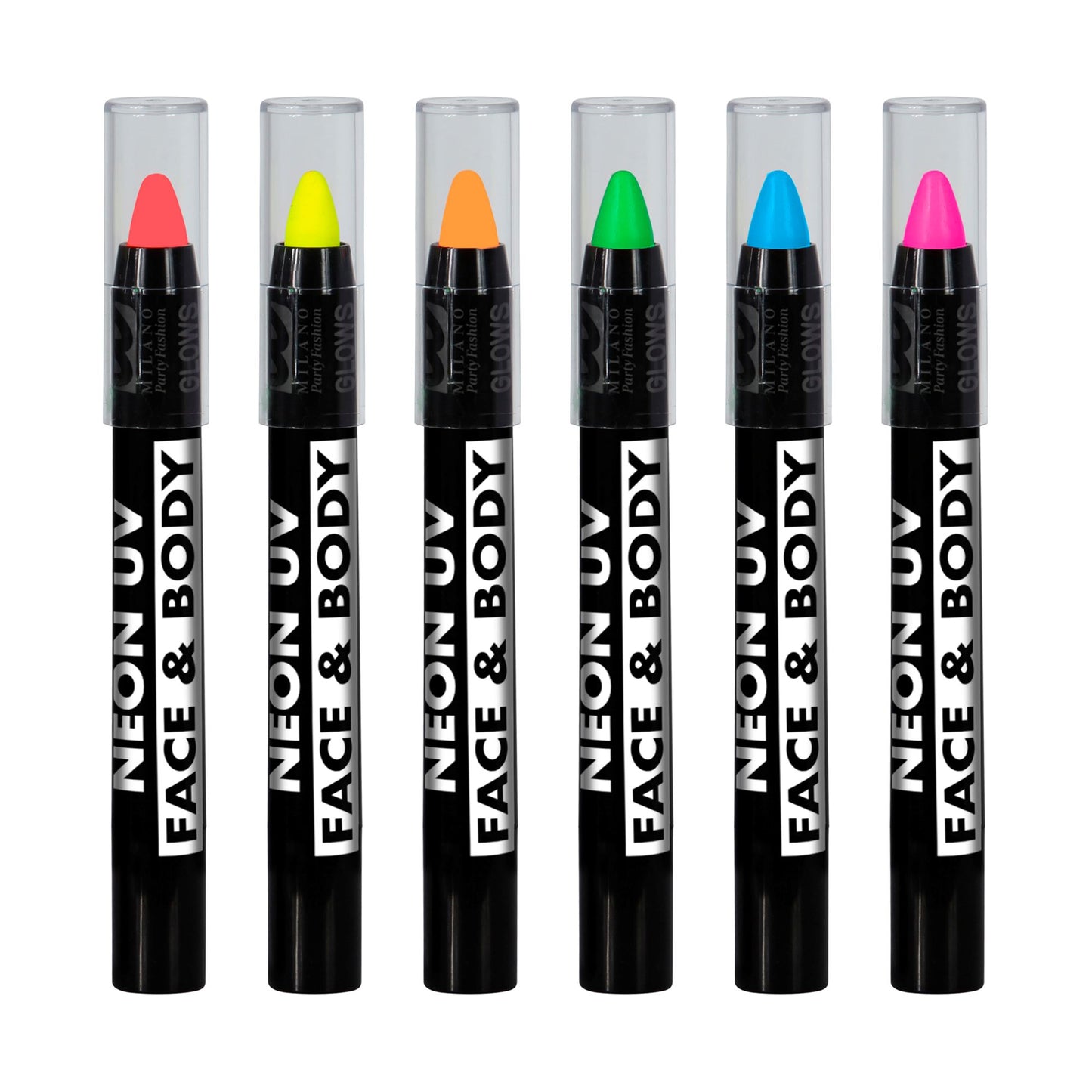 Drehbare Schminkstifte Neon im Set
