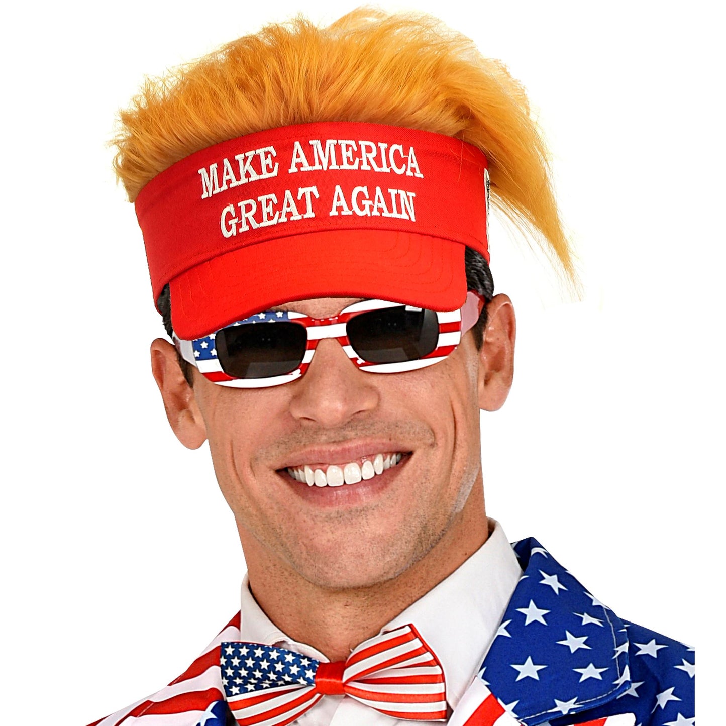 Schirmmütze Amerika mit Haaren