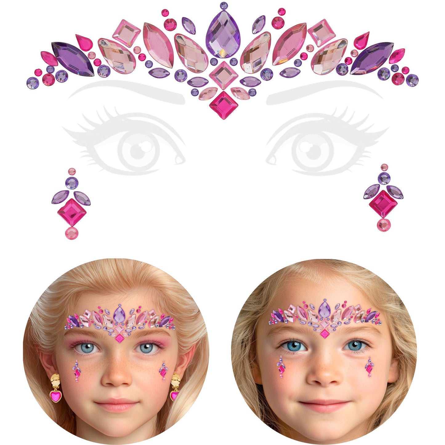 Glitzersteine fürs Gesicht |  Prinzessin