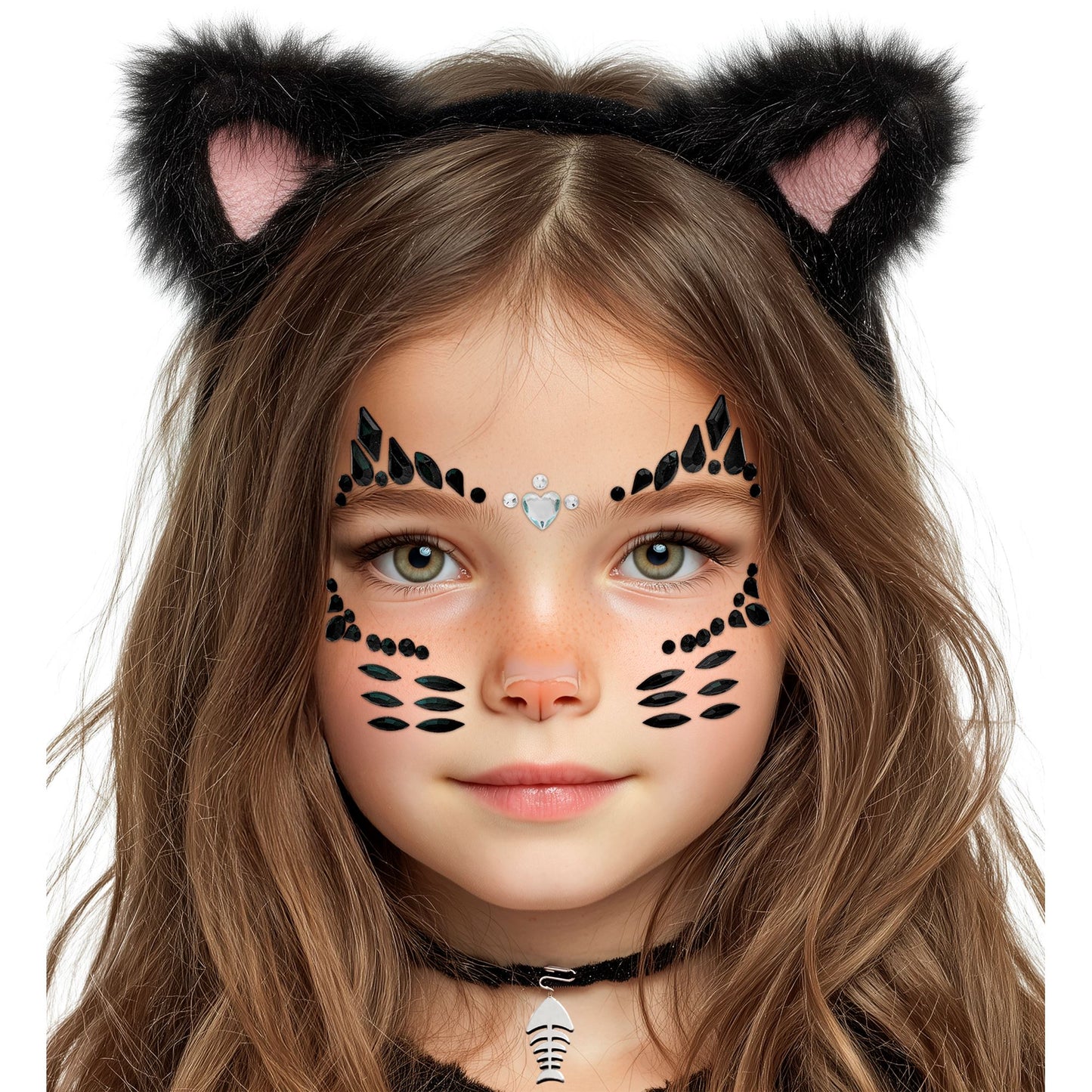 Glitzersteine fürs Gesicht |  Katze