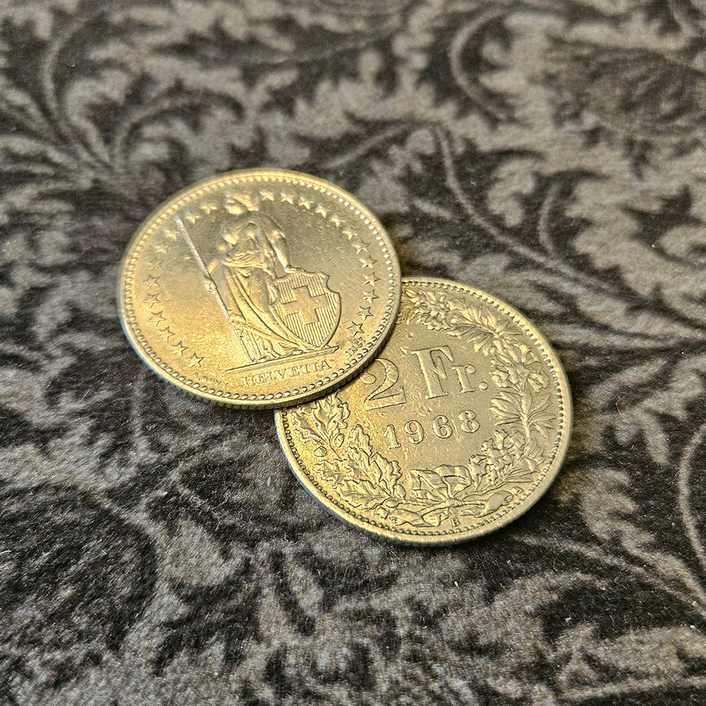Split coin 2 francs