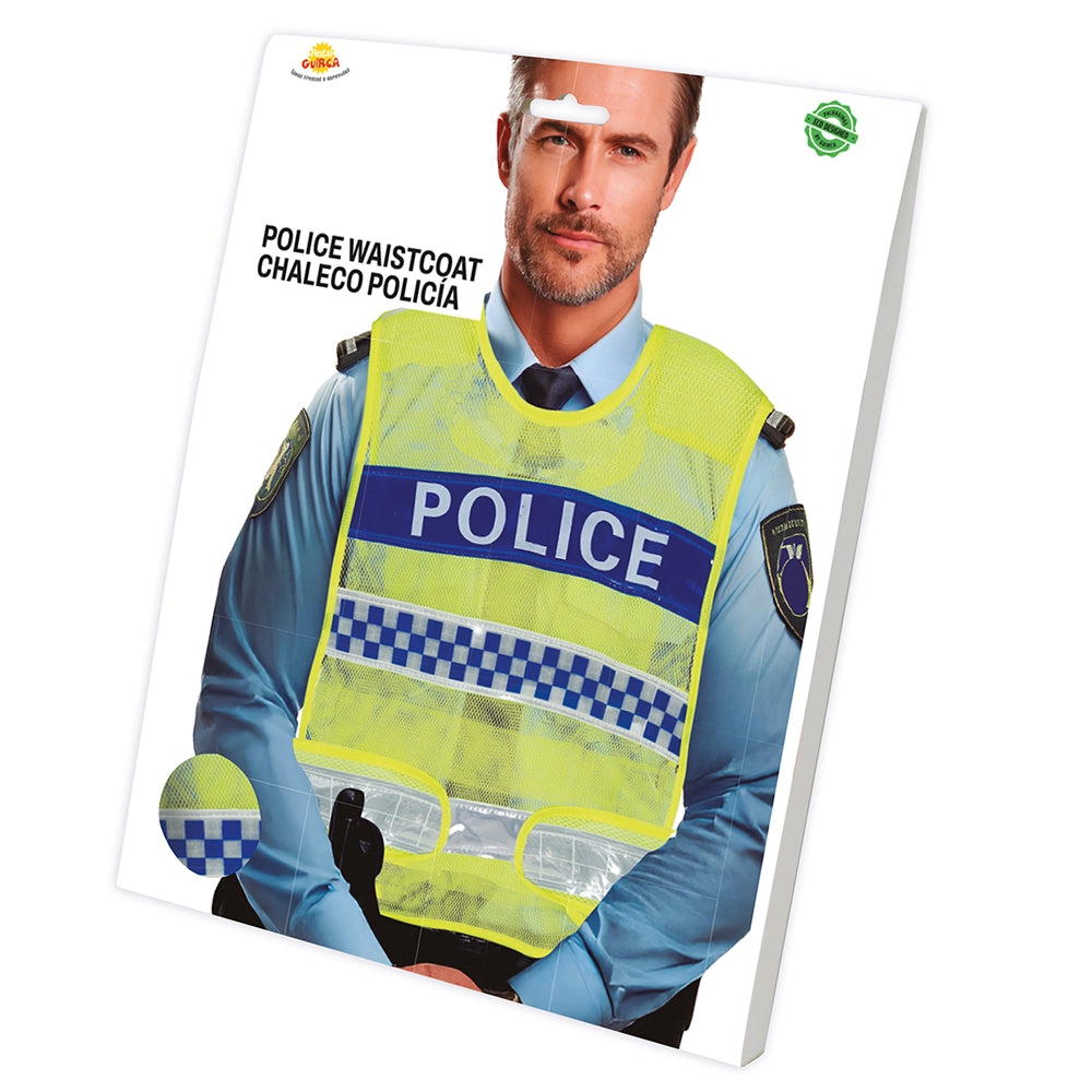Polizei Warnweste leuchtend gelb
