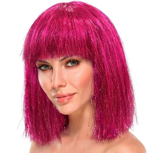 Glitzy Damenperücke | pink