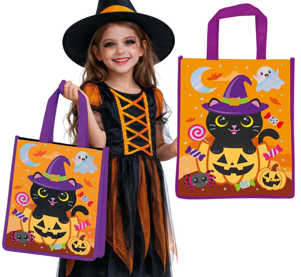 Tasche mit Halloween Katzenmotiv