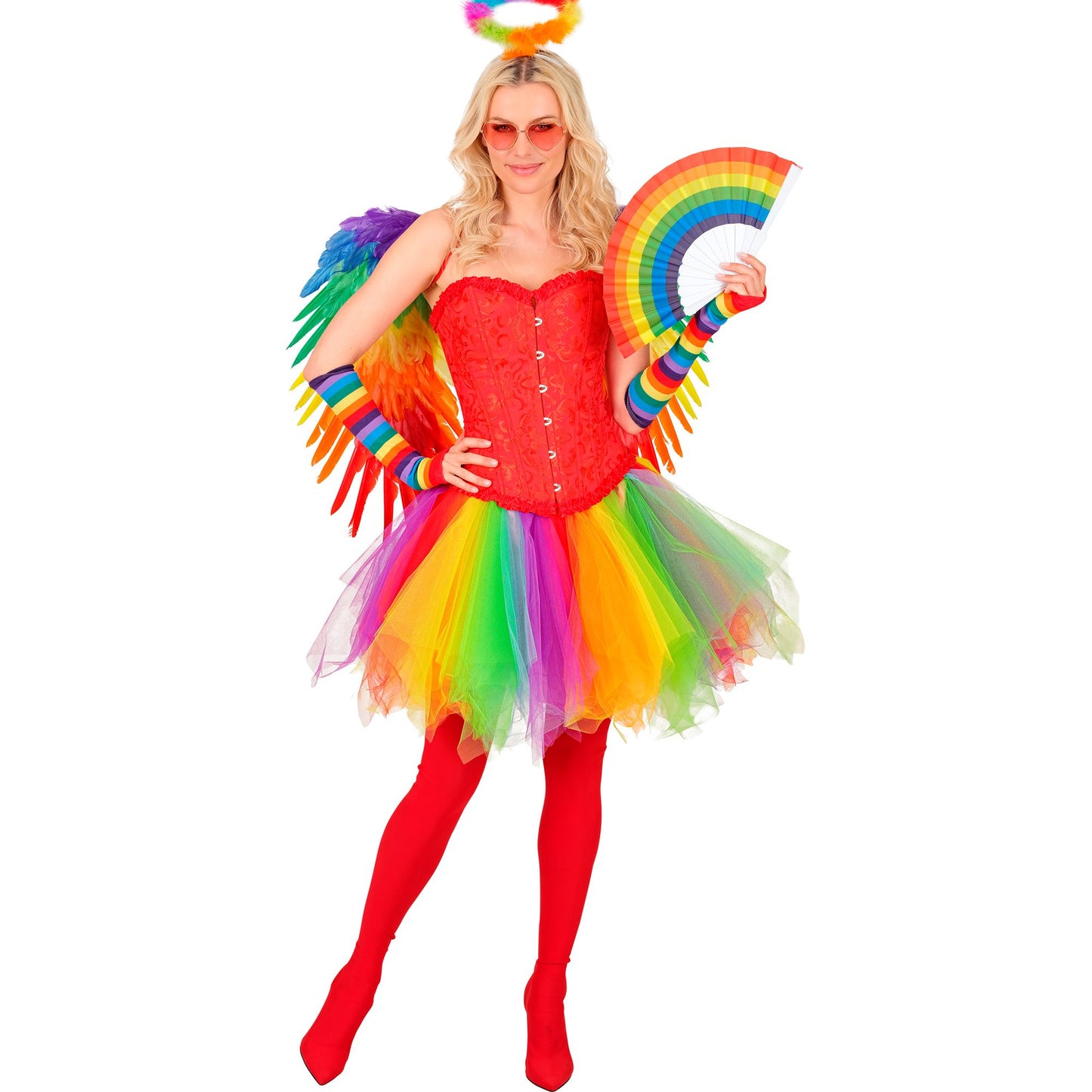 Tutu-Rock mit LED | Regenbogen