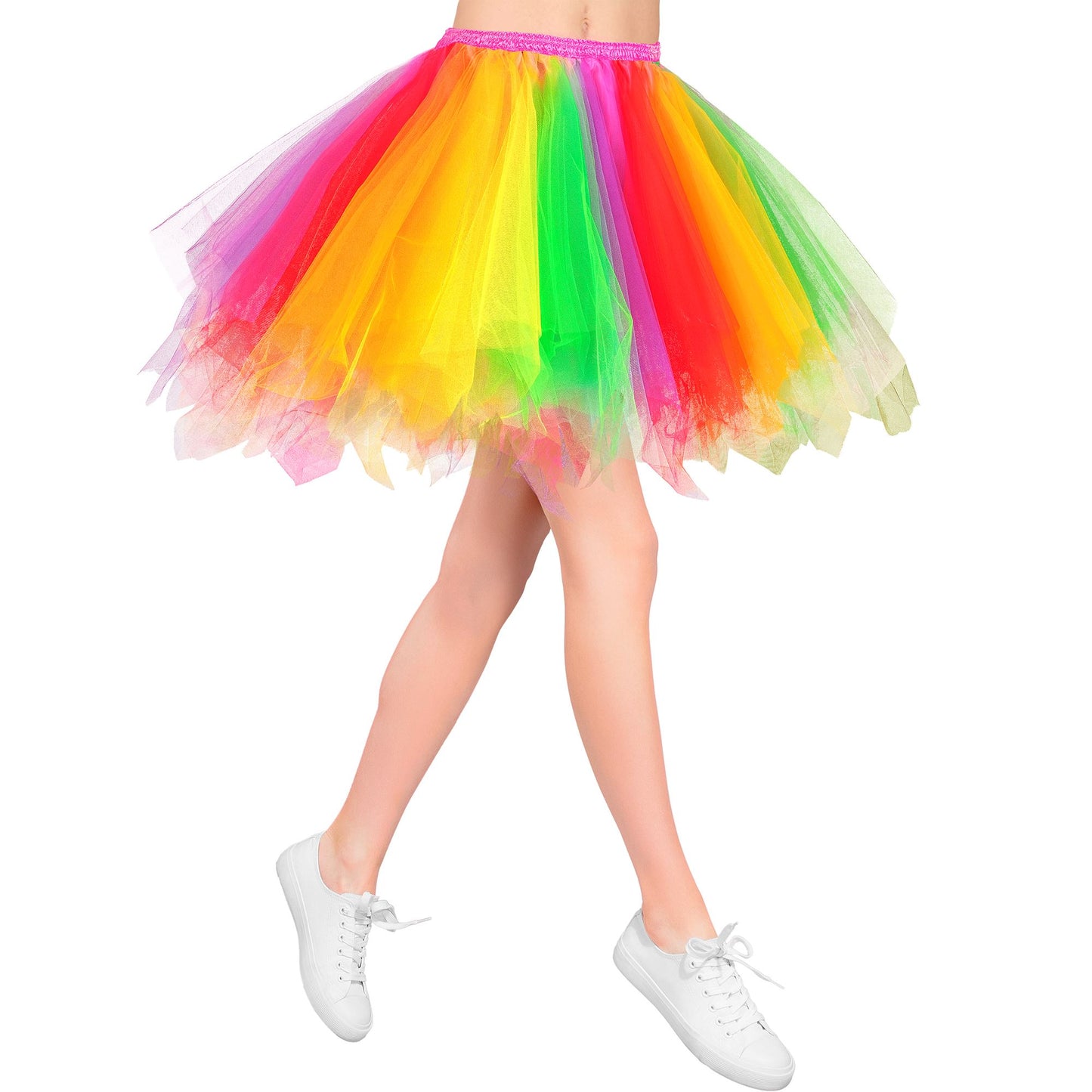 Tutu-Rock mit LED | Regenbogen