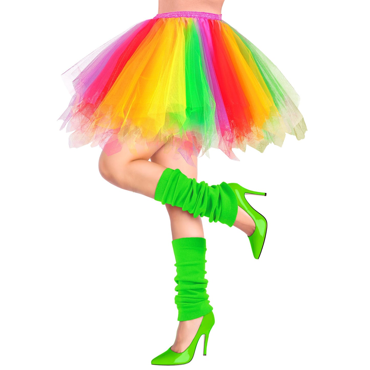 Tutu-Rock mit LED | Regenbogen