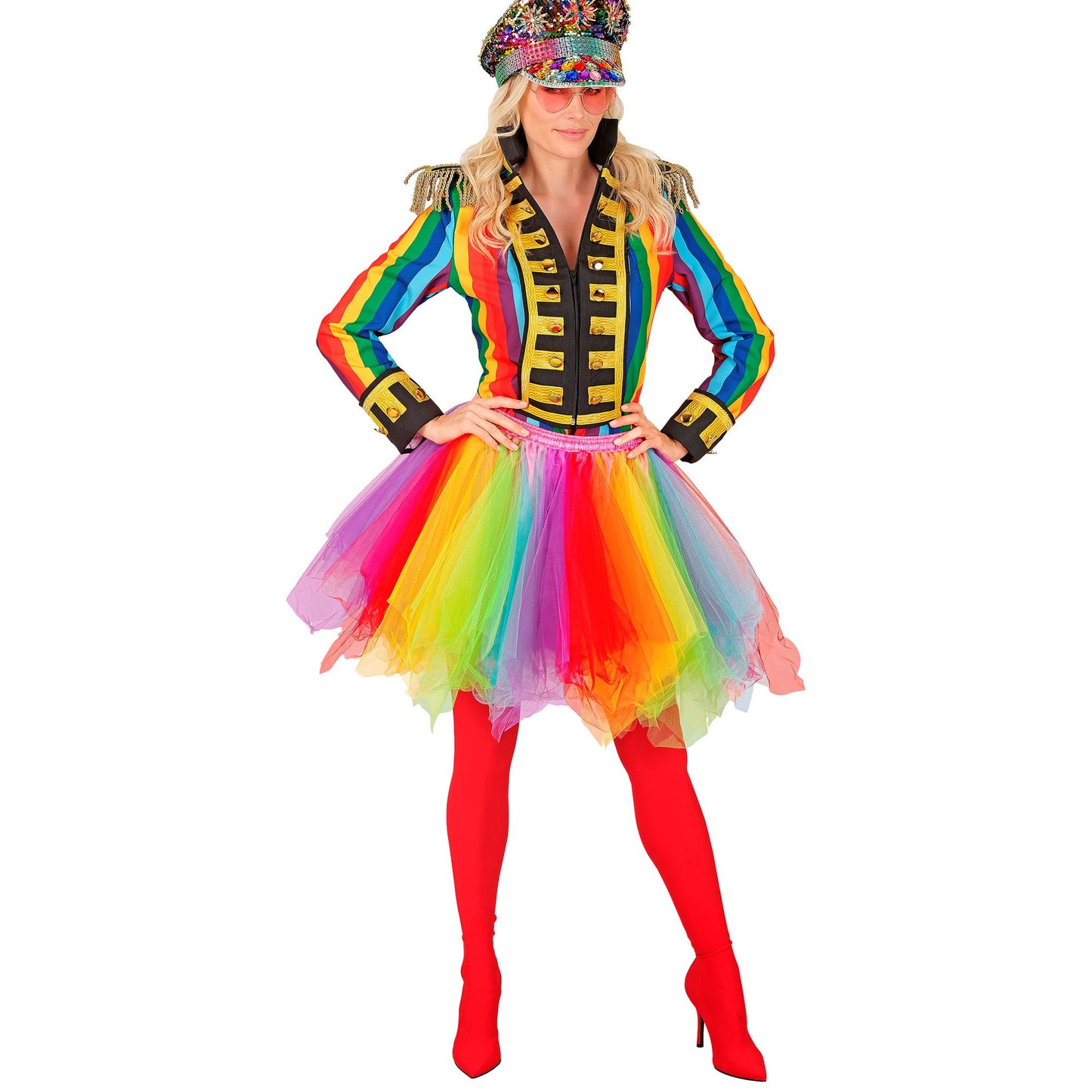 Tutu-Rock mit LED | Regenbogen