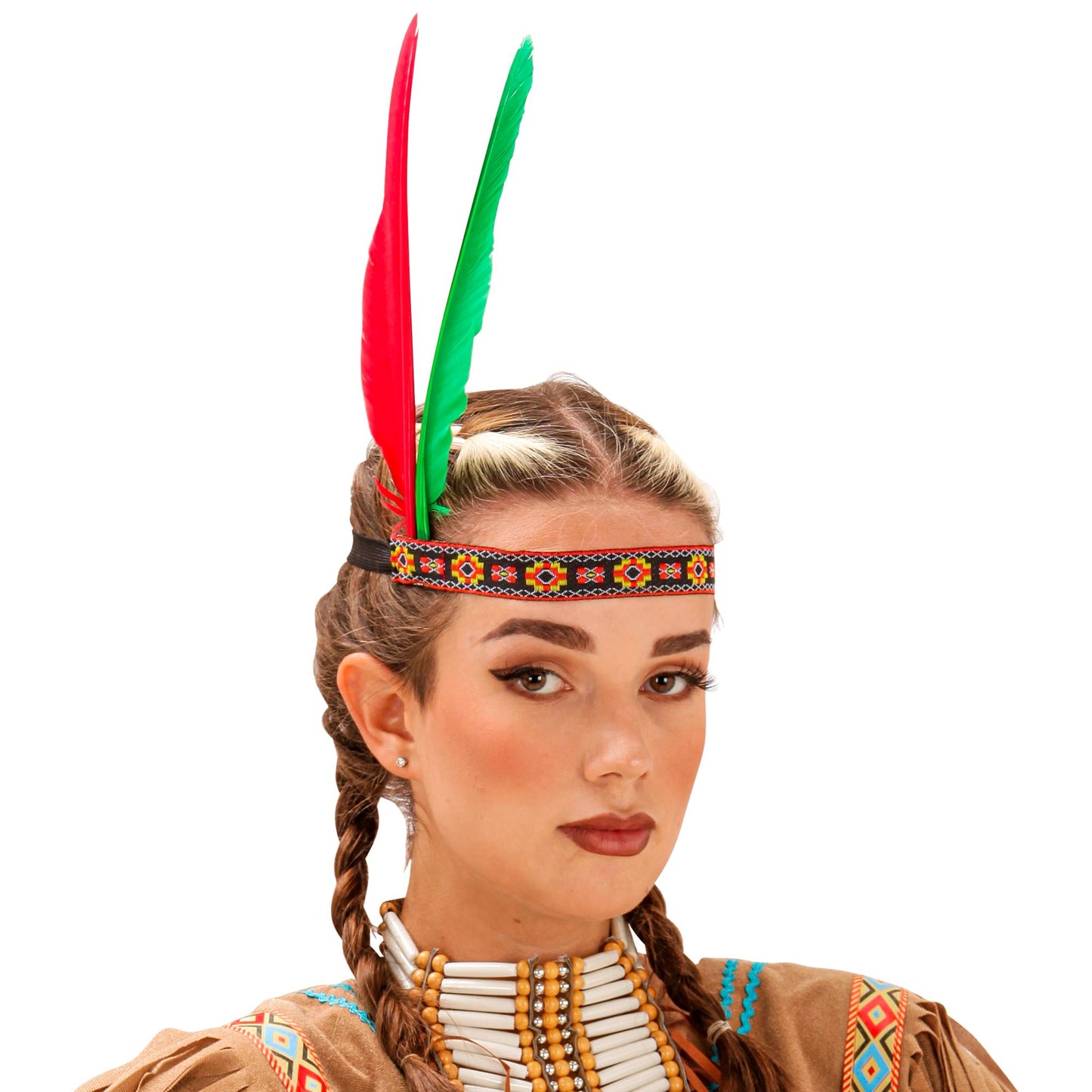 Indianer Stirnband mit 2 Federn