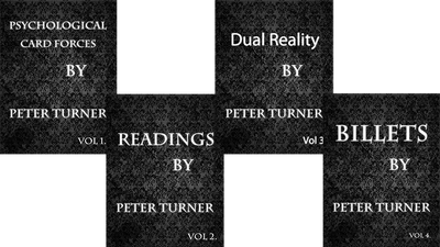 Conjunto de 4 volúmenes de lectura, palanquillas, realidad dual y fuerzas psicológicas de naipes por Peter Turner - ebook Martin Adams Magic en Deinparadies.ch