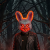 Crazy Rabbit Maske mit LED