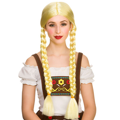 Oktoberfest Perücke mit Zöpfen Damen