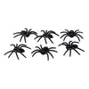 6 beflockte schwarze Spinnen 7cm-Carnival Toys-Deinparadies.ch