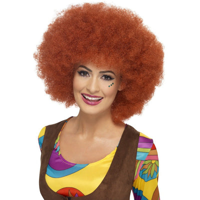 Parrucca afro pazza anni '60 | Marrone rossastro
