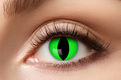 Contact lenses neon cat green