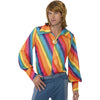 Camicia da discoteca anni '70 colorata Smiffys a Deinparadies.ch