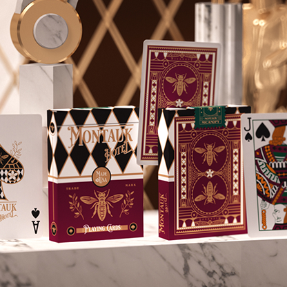 Montauk Hotel Burgundy Playing Cards | Gemini