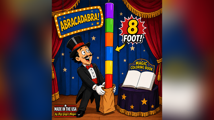 8 Foot Appearing Multi-Color Pole | Big Guy's Magic - Coloring Book Kicker Finale-Big Guys Magic-Deinparadies.ch