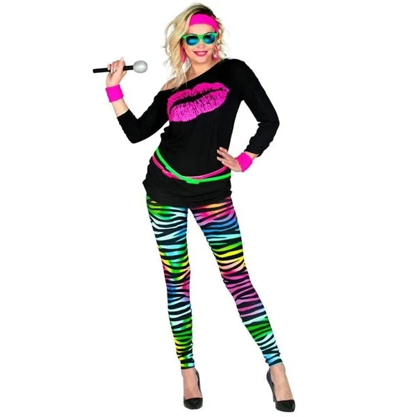 80er Tigerprint Neon Leggins-Widmann-Deinparadies.ch