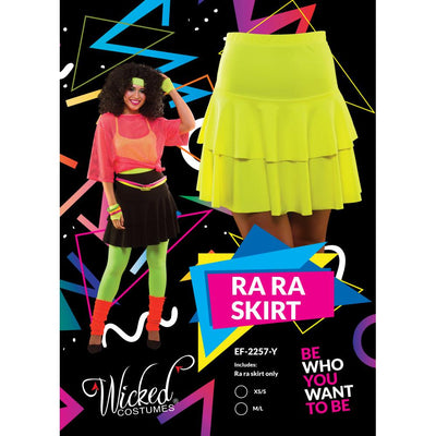 80's Ra Ra Skirt Tutu neongelb-Wicked-Deinparadies.ch