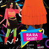 80's Ra Ra Skirt Tutu neonorange
