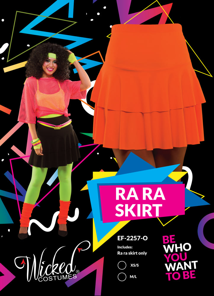 80's Ra Ra Skirt Tutu neonorange