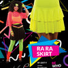 80's Ra Ra Skirt Tutu neongelb