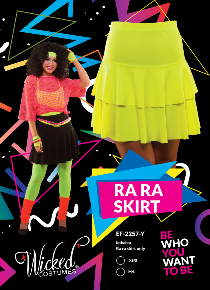 80's Ra Ra Skirt Tutu neongelb