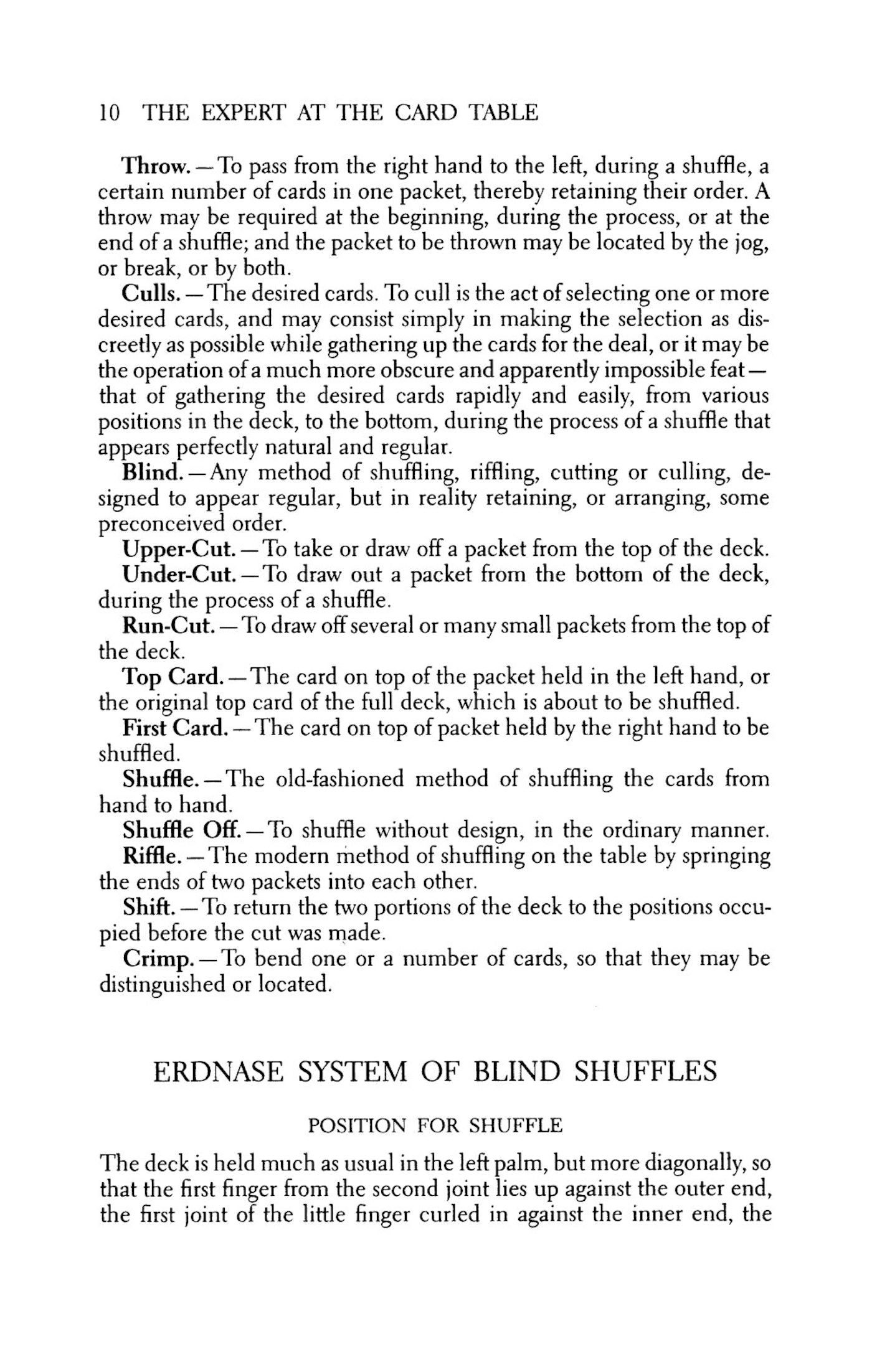 Expert at the Card Table | Softback | Erdnase
