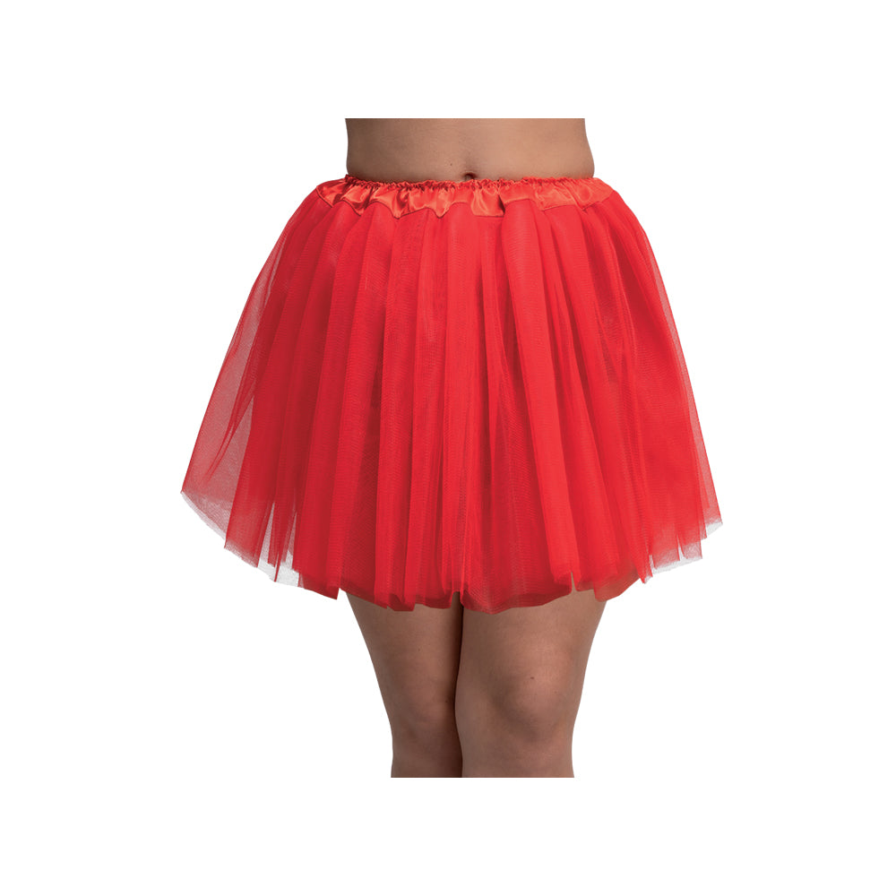Halblanges Tutu aus Satin rot