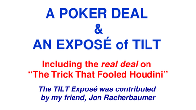 A Poker Deal & An Exposé of TILT par Paul A. Lelekis - ebook Paul A. Lelekis sur Deinparadies.ch