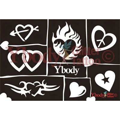 Glitter tattoo stencil A5 | Heart Ybody at Deinparadies.ch