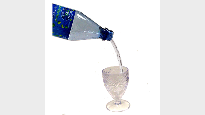 Botella aerotransportada | Copa flotante sobre botella de vino The Essel Magic Deinparadies.ch