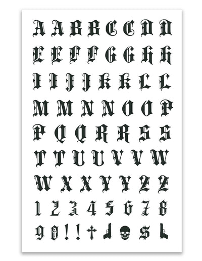 Alphabet Klebetattoos Thug Life-Guirca-Deinparadies.ch