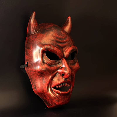 Vieux masque de diable | Fournitures de fête de hibou de demi-masque Deinparadies.ch