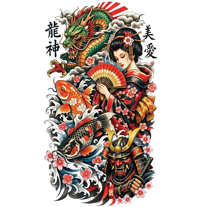 Armtattoo Sticker Geisha-Guirca-Deinparadies.ch