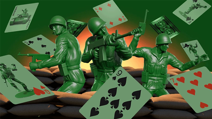 Army Men Playing Cards-Mike Guistolise-Deinparadies.ch