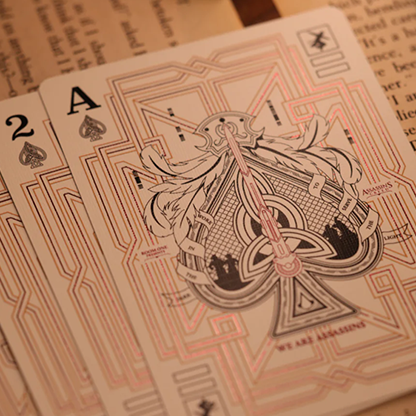 Assassin's Creed Legacy Version 2 Garnet (Hidden Blade Black) Playing Cards-Room One-Deinparadies.ch