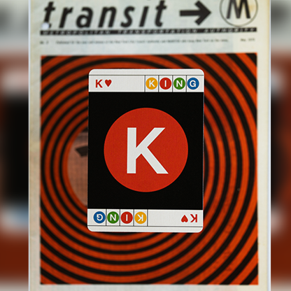 BLACK EDITION FULTON STREET MTA PLAYING CARDS (1972 VIGNELLI MAP EDITION)-FULTONS Playing Cards-Deinparadies.ch