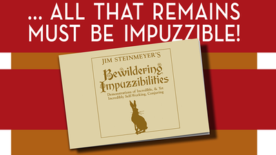 Bewildering Impuzzibilities by Jim Steinmeyer Hahne Publications Deinparadies.ch