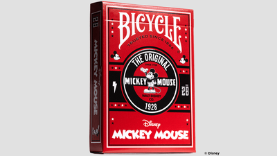 Bicycle Mickey Mouse clásico de Disney (rojo) | Compañía de naipes de EE. UU. Bicycle en Deinparadies.ch